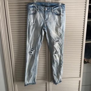 AE light wash ripped jeans